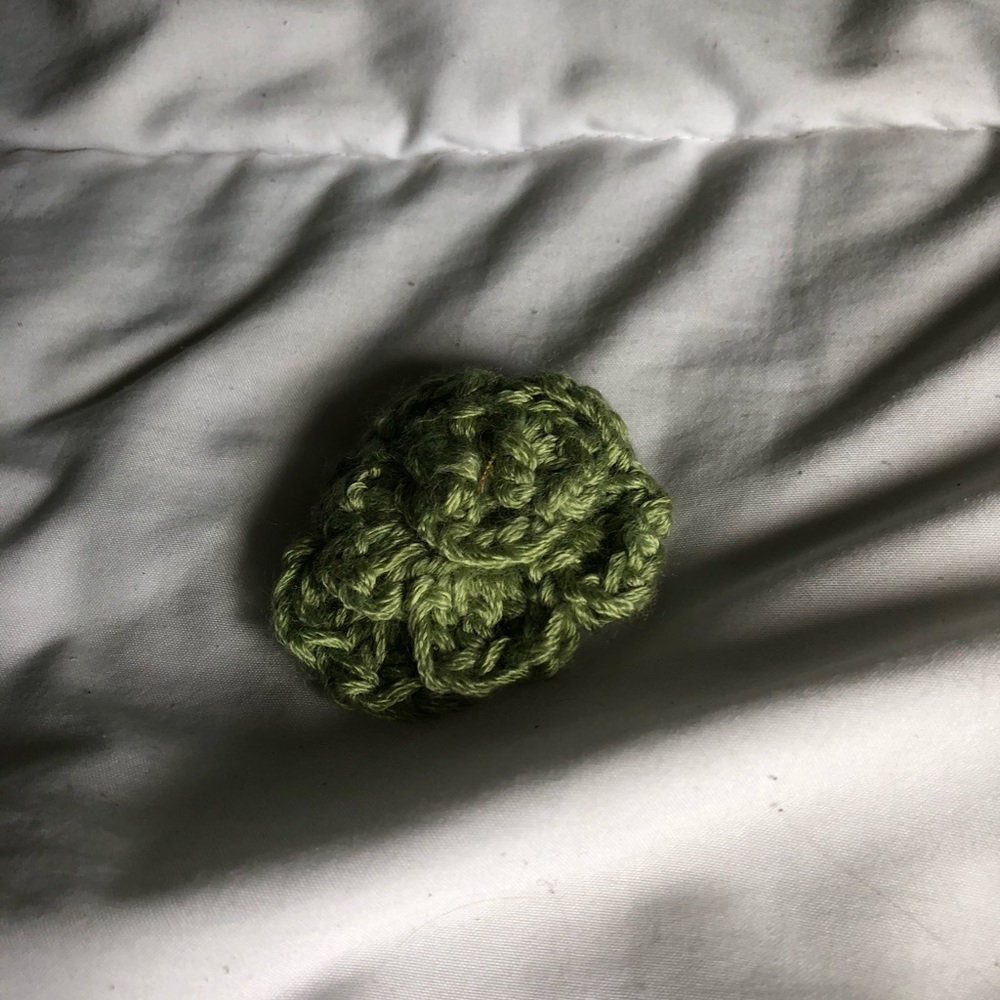 Homemade Green Flower Clip